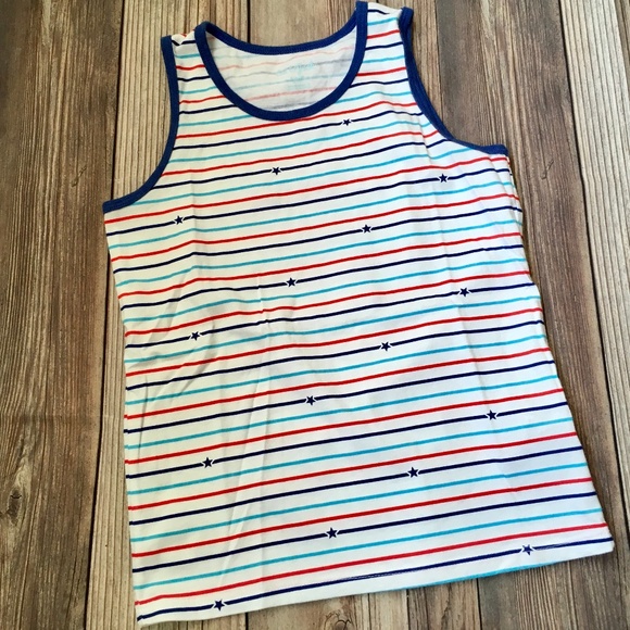Cat & Jack Kids Tank Top in Red, White and Blue Stars and Stripes - Picture 1 of 3